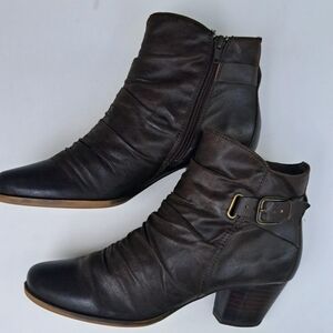 BareTraps Dark Brown Ankle Booties Women's 9 B4